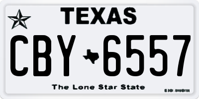 TX license plate CBY6557