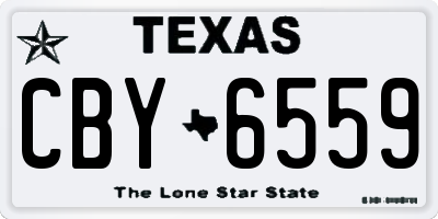 TX license plate CBY6559