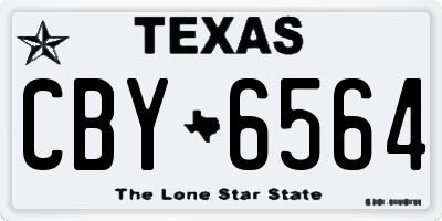 TX license plate CBY6564