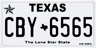 TX license plate CBY6565