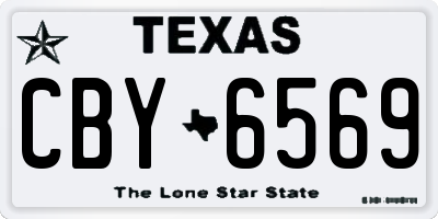TX license plate CBY6569