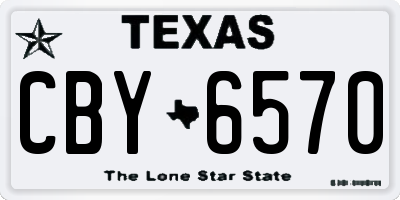 TX license plate CBY6570