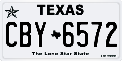 TX license plate CBY6572