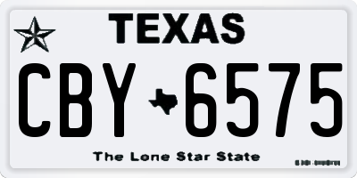 TX license plate CBY6575