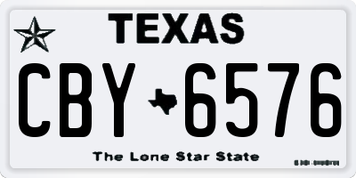 TX license plate CBY6576