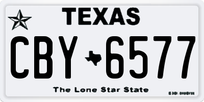 TX license plate CBY6577