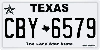 TX license plate CBY6579