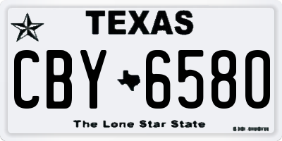 TX license plate CBY6580