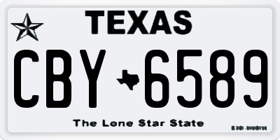 TX license plate CBY6589