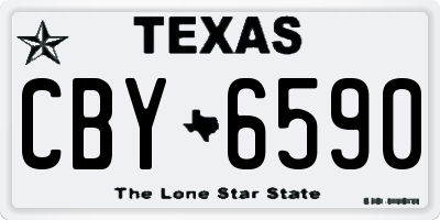 TX license plate CBY6590