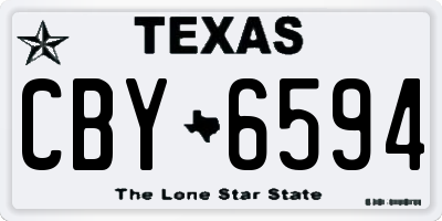 TX license plate CBY6594