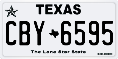 TX license plate CBY6595