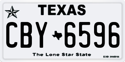 TX license plate CBY6596