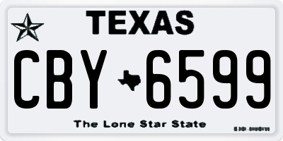 TX license plate CBY6599