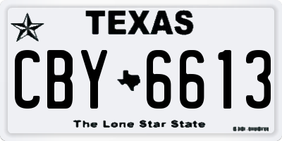 TX license plate CBY6613