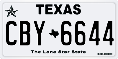 TX license plate CBY6644