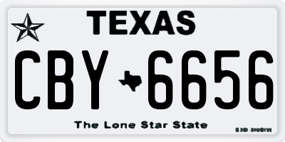 TX license plate CBY6656