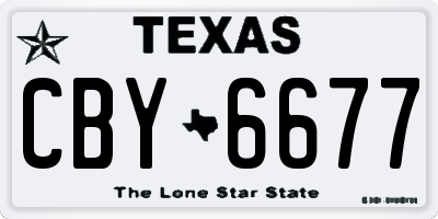 TX license plate CBY6677
