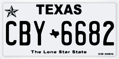 TX license plate CBY6682