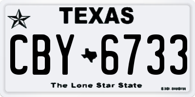 TX license plate CBY6733