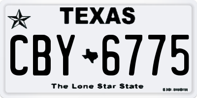 TX license plate CBY6775
