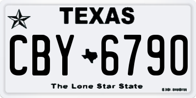 TX license plate CBY6790