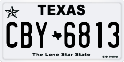 TX license plate CBY6813