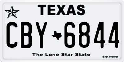 TX license plate CBY6844