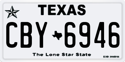 TX license plate CBY6946