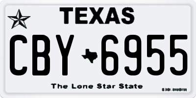 TX license plate CBY6955