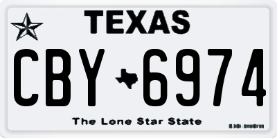 TX license plate CBY6974