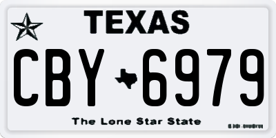 TX license plate CBY6979