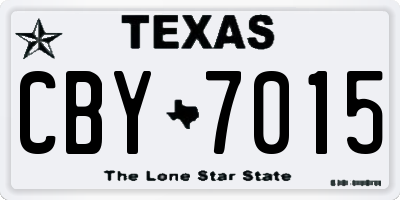TX license plate CBY7015