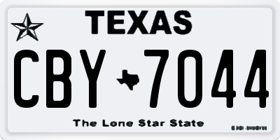 TX license plate CBY7044