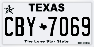 TX license plate CBY7069