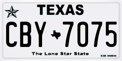 TX license plate CBY7075