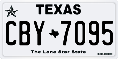 TX license plate CBY7095