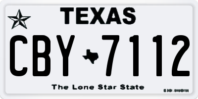 TX license plate CBY7112