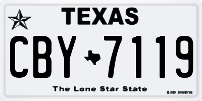 TX license plate CBY7119
