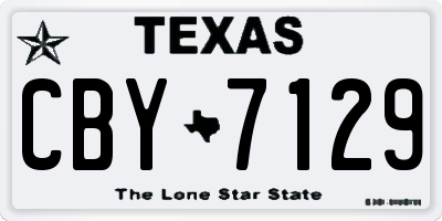 TX license plate CBY7129