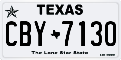 TX license plate CBY7130