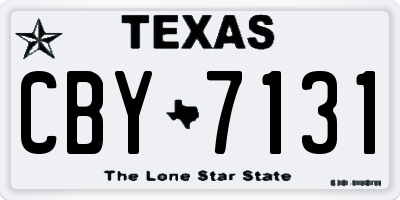 TX license plate CBY7131