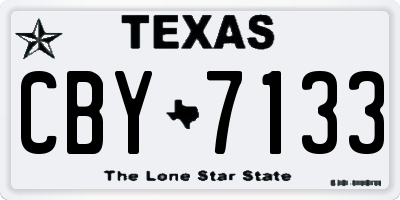 TX license plate CBY7133