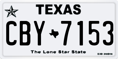 TX license plate CBY7153