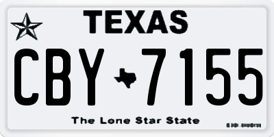 TX license plate CBY7155