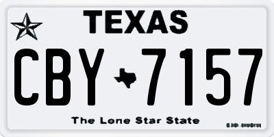 TX license plate CBY7157