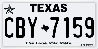 TX license plate CBY7159