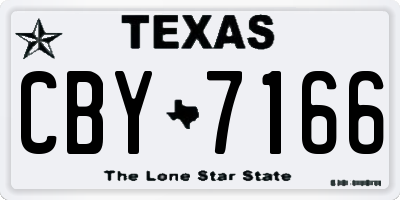 TX license plate CBY7166