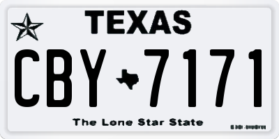 TX license plate CBY7171
