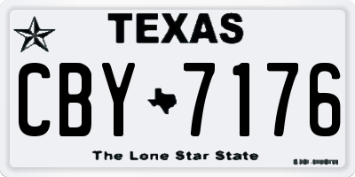 TX license plate CBY7176